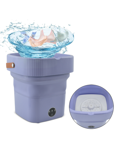 Mini Lave-linge Portable Pliable avec Essorage...