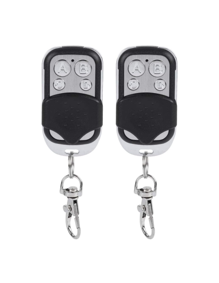 2 pz Télécommande Universelle 4 canaux 433MHz Multifonction Poche avec Crochet