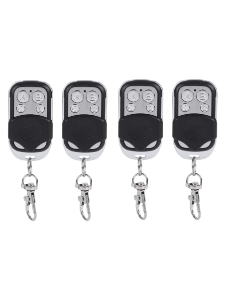 4 pz Télécommande universelle 4 canaux 433 MHz multifonction poche avec crochet