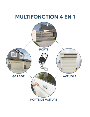 4 pz Télécommande universelle 4 canaux 433 MHz...