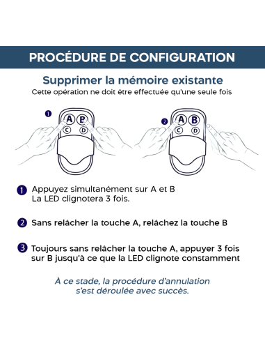 2 pz Télécommande Universelle 4 canaux 433MHz...