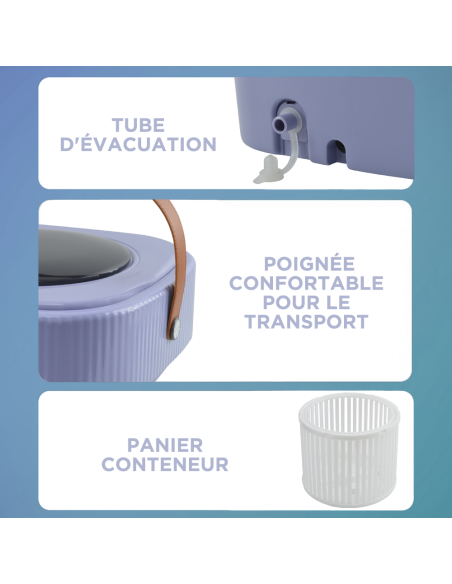 Mini Lave-linge Portable Pliable avec Essorage pour Linge en Voyage et Camping