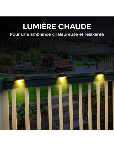 Lampe solaire rechargeable 8 pièces IP66...
