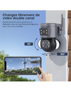 Caméra WiFi Zoom 10X extérieure en 4K HD avec Grand Angle... 2