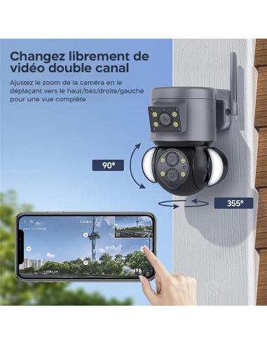 Caméra WiFi Zoom 10X extérieure en 4K HD avec...