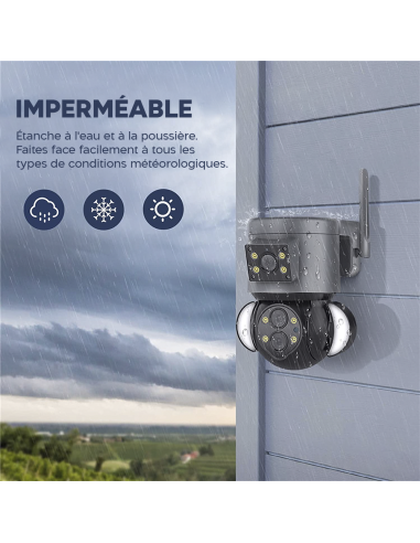 Caméra WiFi Zoom 10X extérieure en 4K HD avec...