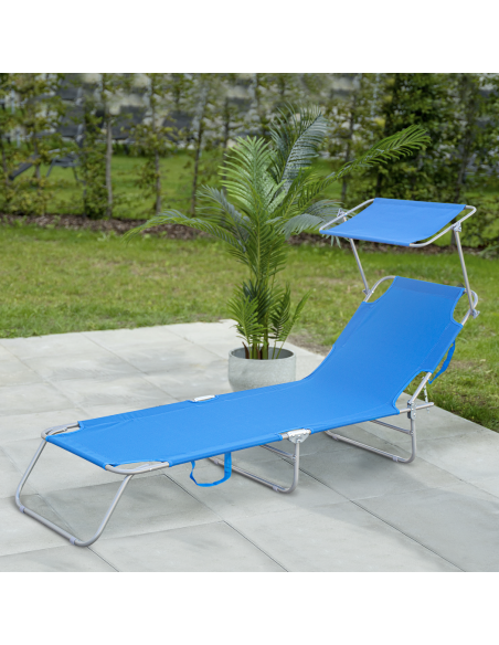 2309P Transat pliant avec dossier réglable et parasol