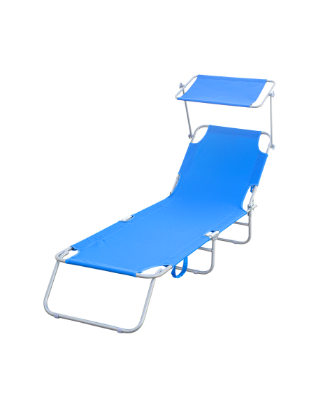 2309P Transat pliant avec dossier réglable et parasol