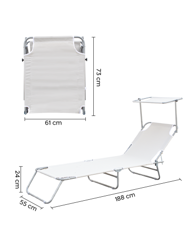 2309P Transat pliant avec dossier réglable et...