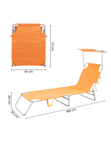 2309P Transat pliant avec dossier réglable et...