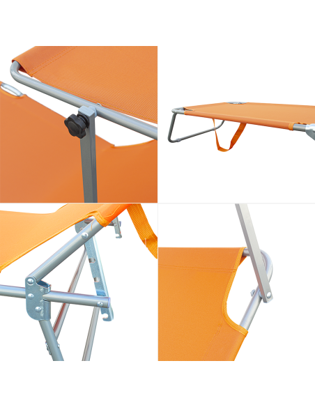 2309P Transat pliant avec dossier réglable et parasol