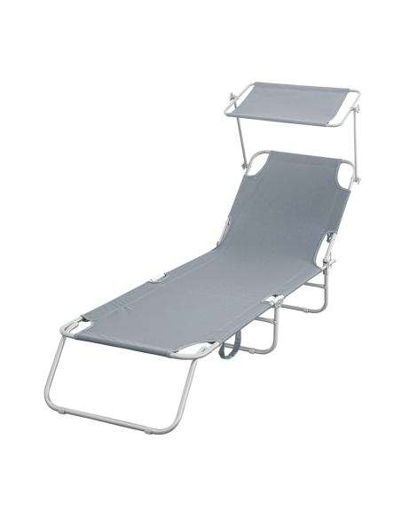 2309P Transat pliant avec dossier réglable et parasol