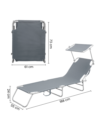 2309P Transat pliant avec dossier réglable et...