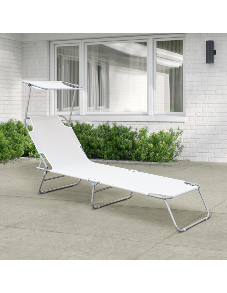 2309P Transat pliant avec dossier réglable et parasol