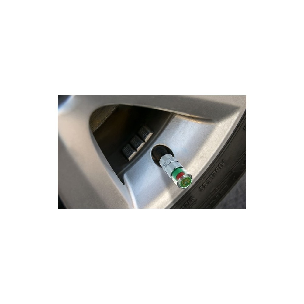 Kit 4 manomètres à roue avec indicateur LED Universel 2,4 bar 36 PSI