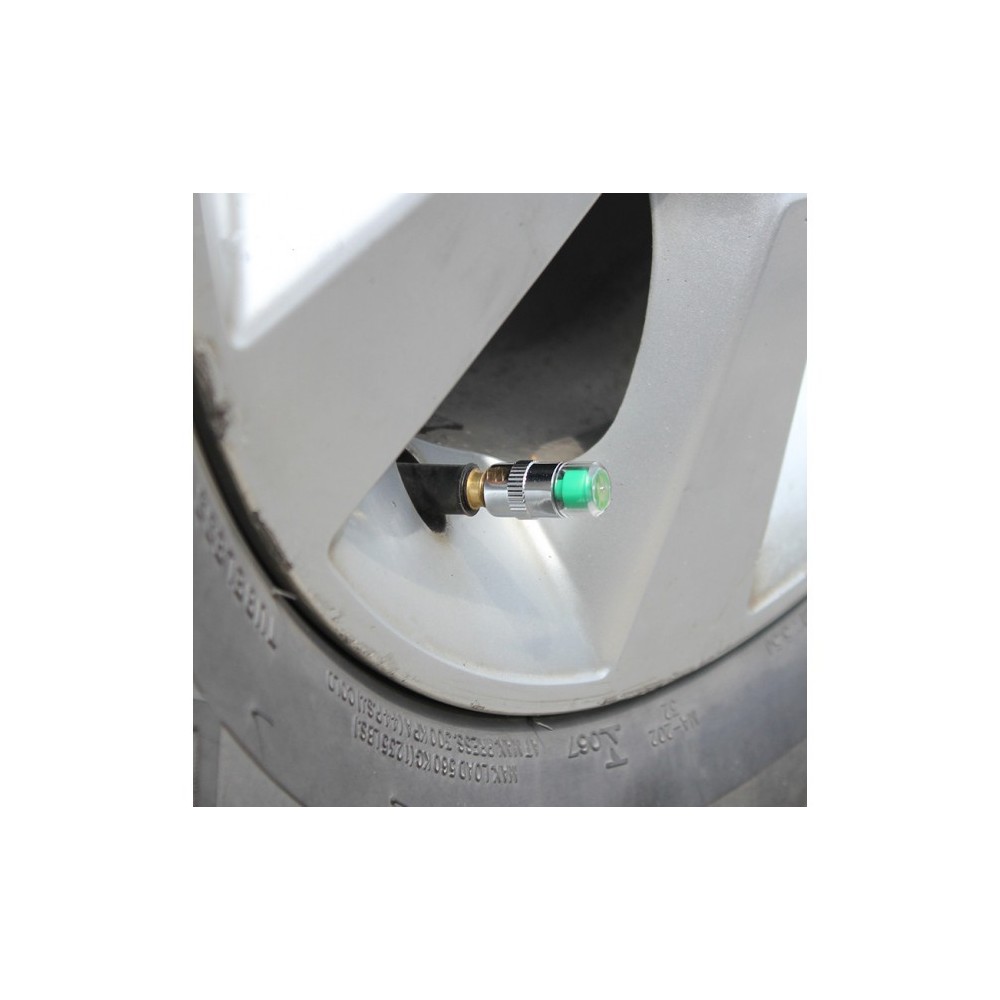 Kit 4 manomètres à roue avec indicateur LED Universel 2,4 bar 36 PSI