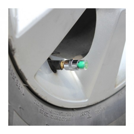 Kit 4 manomètres à roue avec indicateur LED Universel 2,4 bar 36 PSI