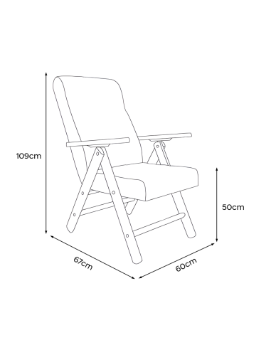 Fauteuil inclinable MOLISANA ArtLegno MAS020...