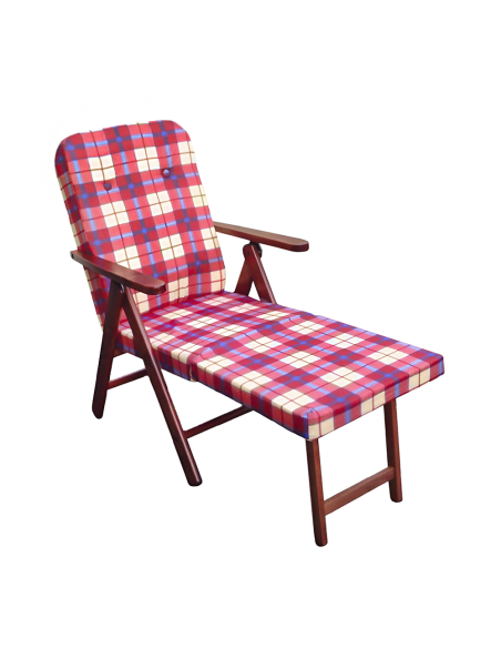 MOLISANA Artlegno Fauteuil inclinable Repose-pieds amovible Structure en bois