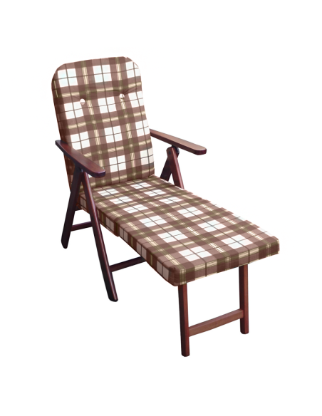 MOLISANA Artlegno Fauteuil inclinable Repose-pieds amovible Structure en bois
