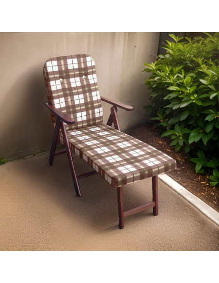 MOLISANA Artlegno Fauteuil inclinable Repose-pieds amovible Structure en bois