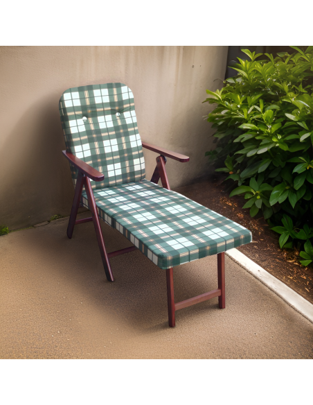MOLISANA Artlegno Fauteuil inclinable Repose-pieds amovible Structure en bois