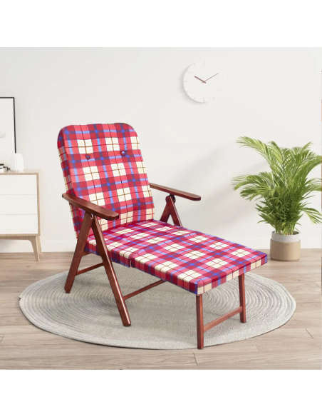 MOLISANA Artlegno Fauteuil inclinable Repose-pieds amovible Structure en bois