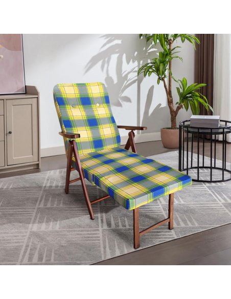MOLISANA Artlegno Fauteuil inclinable Repose-pieds amovible Structure en bois