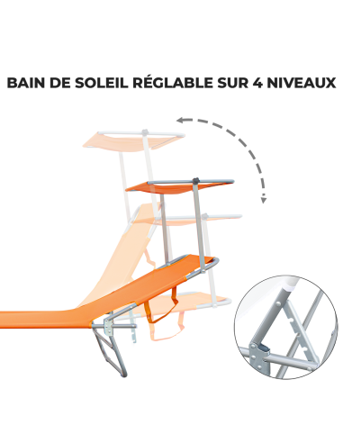 2309P Transat pliant avec dossier réglable et...