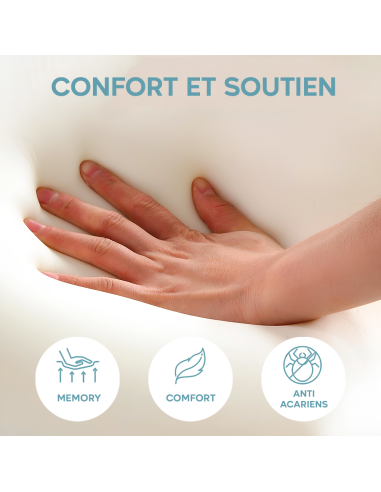 Oreiller en Memory Foam Cervical Fresco Respiro...