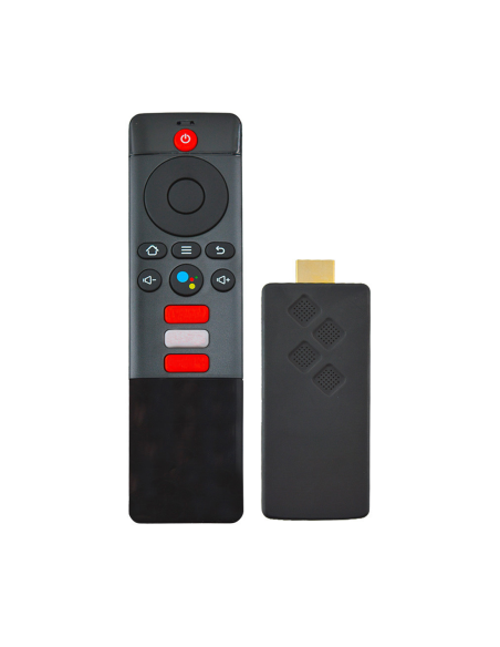 TV Box Stick Streaming 8K HD ANDROID Connexion Wi-Fi avec télécommande vocale
