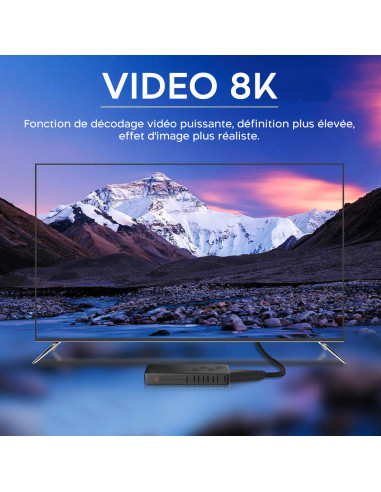TV Box Stick Streaming 8K HD ANDROID Connexion...