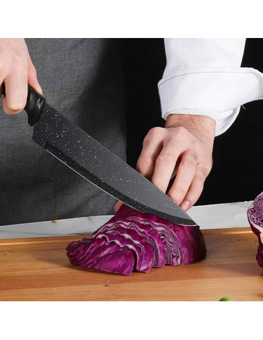 Ensemble de 5 couteaux de cuisine en pierre...