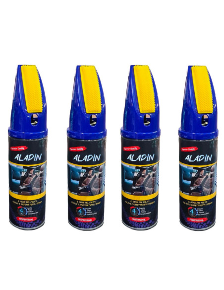 4pcs Détachant ALADIN pour Sièges Auto 400ml Idéal pour Tissus Moquettes et Cuir