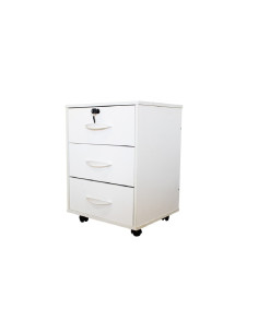 Commode de bureau à roulettes QUICK 40X45X46cm 3 tiroirs...