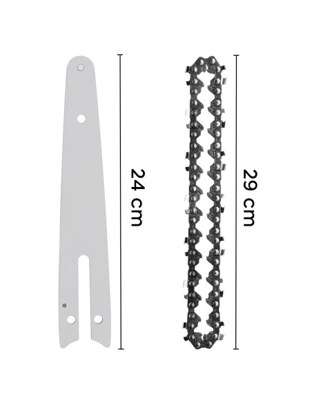 Kit chaîne et barre 8 pouces de rechange pour tronçonneuse à batterie sans fil