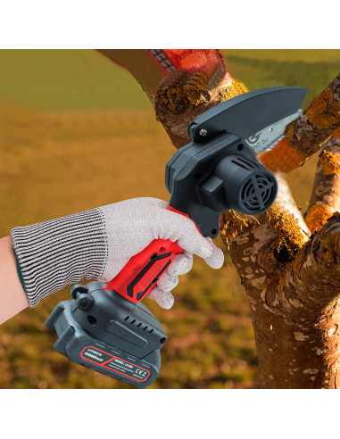 Mini Tronçonneuse Double Batterie 21V Sans Fil...