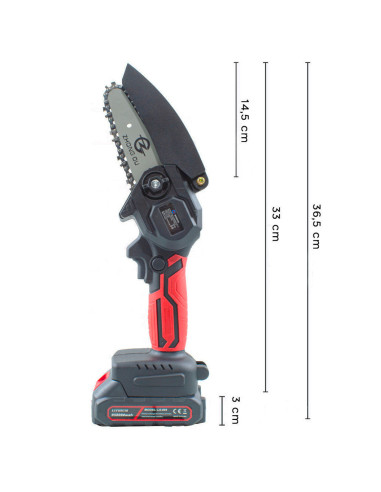 Mini Tronçonneuse Double Batterie 21V Sans Fil...