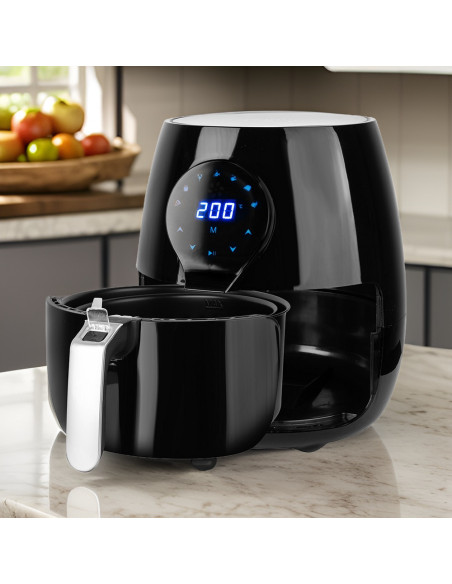 Friteuse à air 3,5 litres avec panier amovible 1500 W écran tactile et minuteur