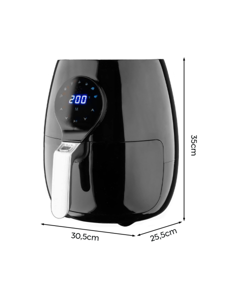 Friteuse à air 3,5 litres avec panier amovible 1500 W écran tactile et minuteur