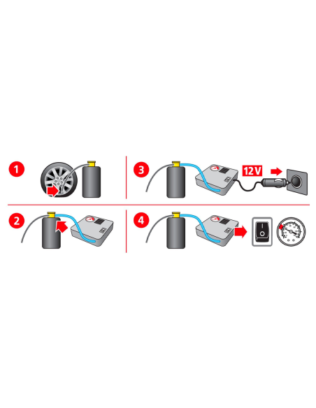 Scellant universel pneus kit réparation perforations de 6,5 mm liquide de 450 ml