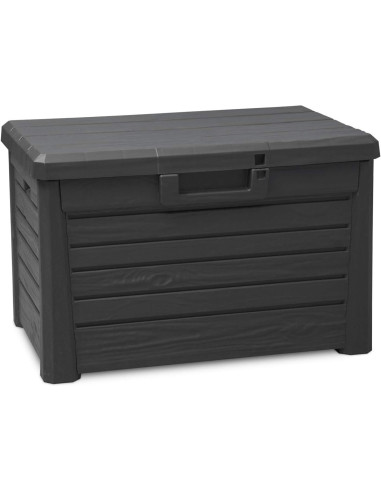 Coffre conteneur Rangement 160 LT en Résine Effet Bois pour Jardin 50.5x46.5x73