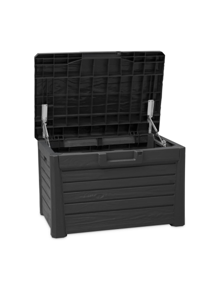 Coffre conteneur Rangement 160 LT en Résine Effet Bois pour Jardin 50.5x46.5x73