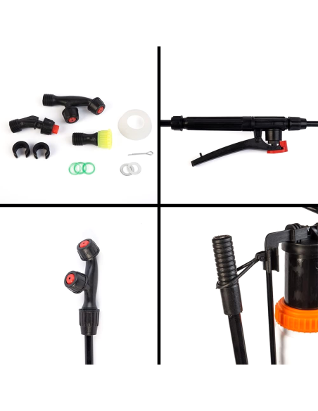 Pulvérisateur dorsal 2 en 1, 16 litres, Batterie rechargeable de 12V