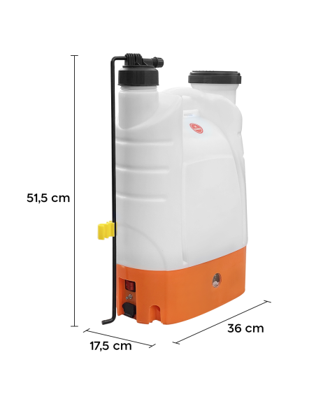 Pulvérisateur dorsal 2 en 1, 16 litres, Batterie rechargeable de 12V