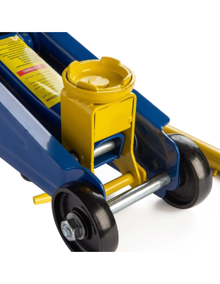 Cric Élévateur de Voiture 2 Tonnes Cric Hydraulique à Chariot avec 4 Roues