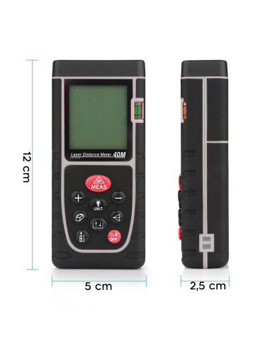 Mesureur de distance laser 40 m avec écran LCD...