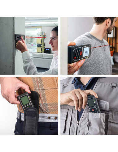 Mesureur de distance laser 40 m avec écran LCD...