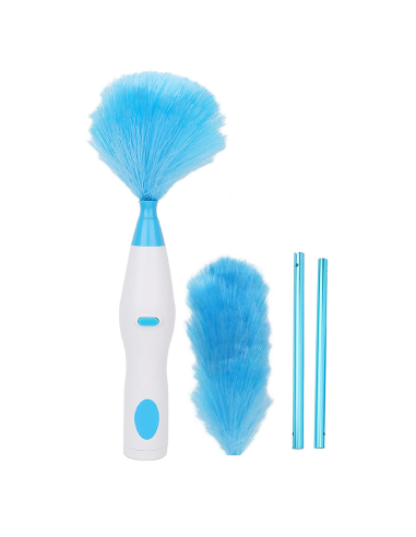 Plumeau Électrique Rechargeable Brosse Rotative Nettoyage 2 Têtes Sans Fil