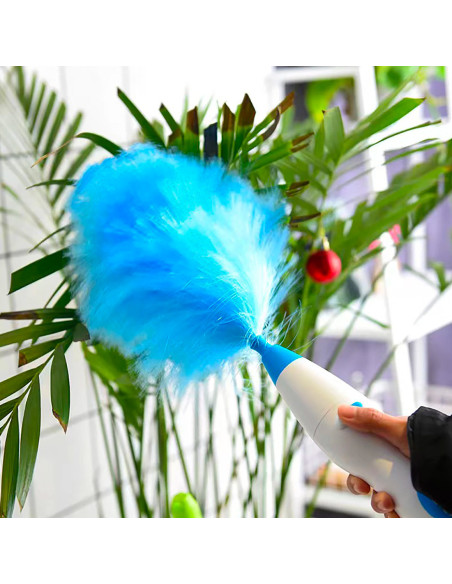 Plumeau Électrique Rechargeable Brosse Rotative Nettoyage 2 Têtes Sans Fil